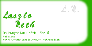 laszlo meth business card